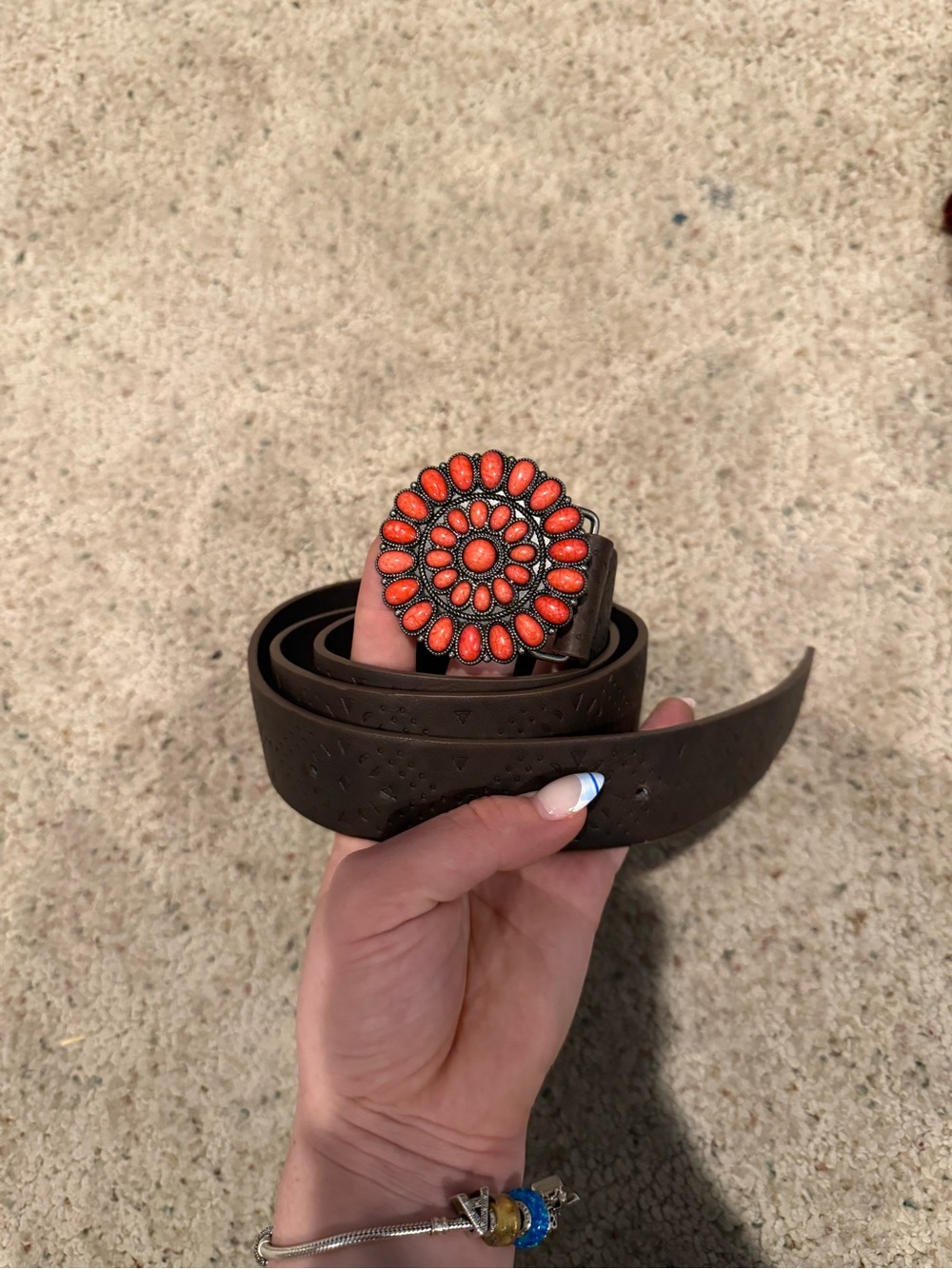 Women’s Belt with Floral Design